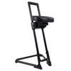 assis debout simili cuir noir